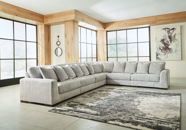 Regent Park - Pewter - 6-Piece Sectional