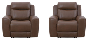 Introducing our comfortable and convenient Calgary recliner, designed with relaxation in mind. Calgary features power recline and headrest controls, allowing you to adjust your seating position easily. The over-padded headrests provide extra comfort, and 