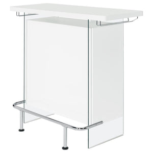 Acosta - Freestanding Home Bar Wine Cabinet - White High Gloss