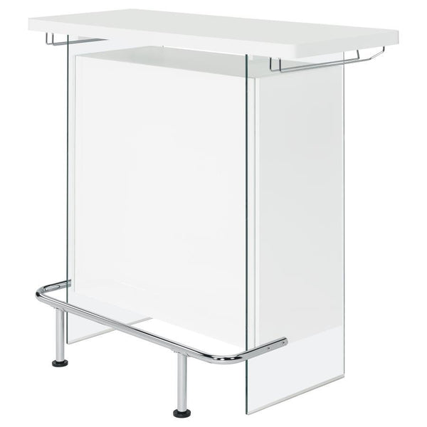 Acosta - Freestanding Home Bar Wine Cabinet - White High Gloss