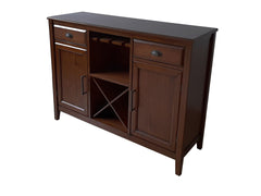 The Bixby Dining Server/Buffet Chest in Espresso is a versatile and stylish addition to any dining or entertaining space. Expertly crafted from solid Rubberwood, manufactured woods, and real wood veneers, this server is built to last while preserving the 