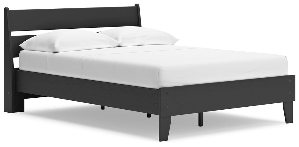 Bringing big style to small living areas, this full panel platform bed is a smart, space-saving choice for those with an eye for contemporary design. Its clean-lined profile and understated refinements create a simple silhouette that works in so many sett