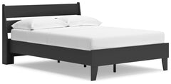 Bringing big style to small living areas, this full panel platform bed is a smart, space-saving choice for those with an eye for contemporary design. Its clean-lined profile and understated refinements create a simple silhouette that works in so many sett
