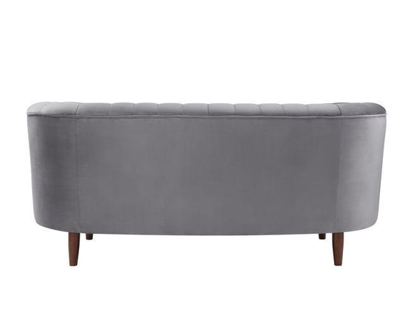  the Millephri collection will help achieve this modern aesthetic. The pocket coil foam seating gives off the feel of sitting on a plush cloud. The pieces are upholstered in a gorgeous velvet fabric and feature deep channel tu