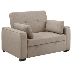 Add flexibility to your home office or living room with a modern sofa bed that doubles as a comfortable armchair. Perfect for guests or lounging, the armchair converts to a single bed, for a comfortable night-'s sleep. It-'s neutral upholstery suits in a 