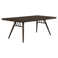 Perfect for your mid-century modern dining space, this beautiful and spacious dining table brings a retro expression. A spacious rectangular table top with a bullnose edge and a fluted apron beneath offers plenty of room for six family members and guests.