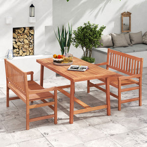 Solid wood frame for long-lasting and dependable support<br>Teak oil finish ensures extended outdoor use<br>Wide 41.5-inch seat comfortably fits 2 adults<br>Supports up to 550 lbs for reliable seating<br>Inclined backrest and curved armrests encourage a m