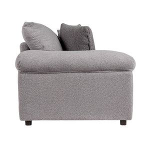  this loveseat boasts a solid and manufactured wood frame