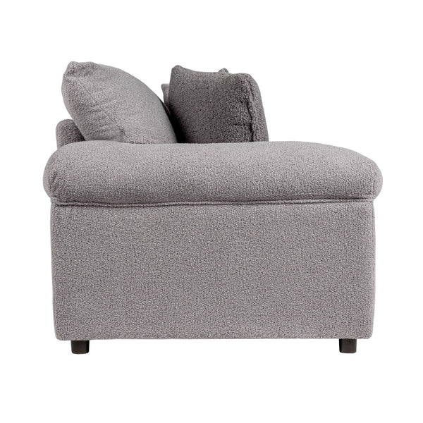  this loveseat boasts a solid and manufactured wood frame