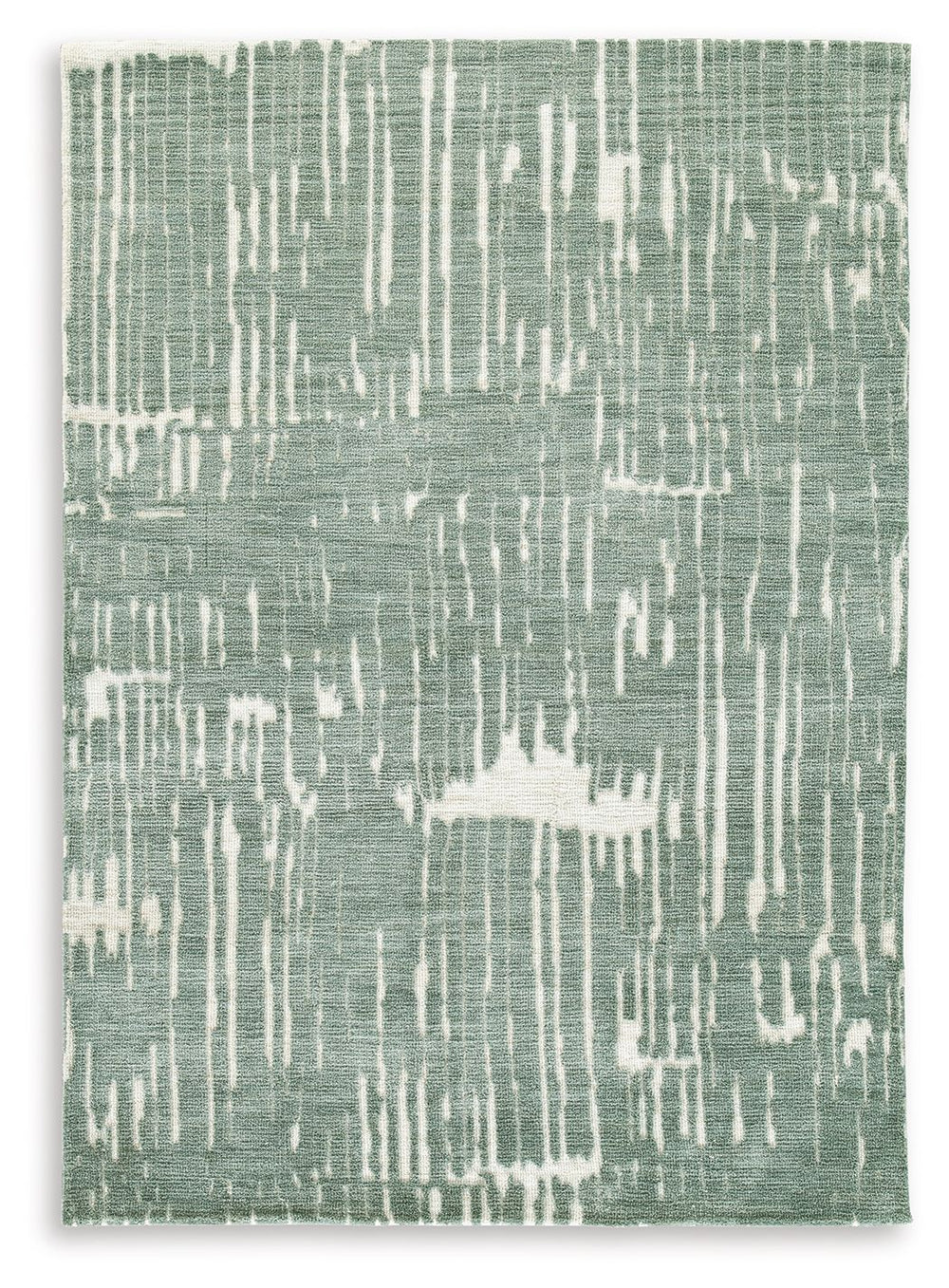 Give your floors a facelift with the abstract design of this rug. It expertly executes a marriage of color and pattern to craft a contemporary feel in your home. Stage it in a room with accent pillows or wall art in matching shades of teal for a monochrom