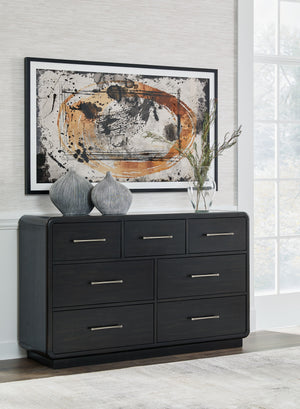 Rowanbeck - Gray / Black - 4 Pc. - Dresser