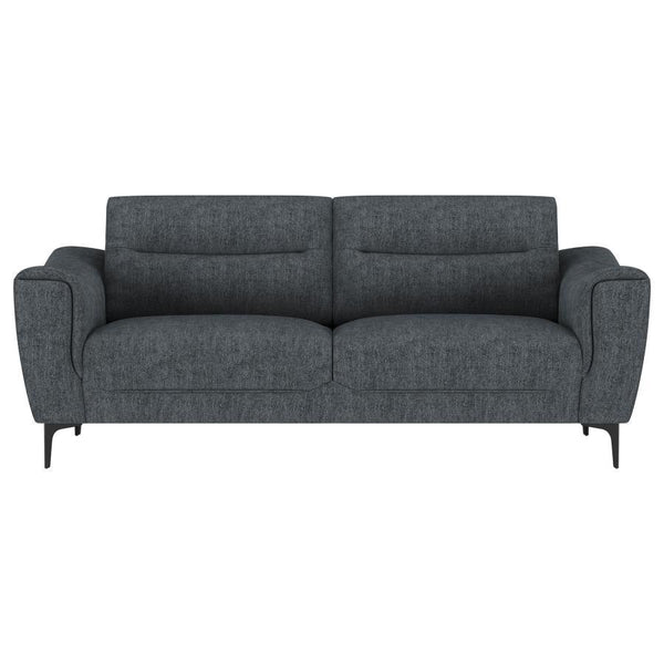 Nolan - Upholstered Sloped Track Arm Sofa - Charcoal