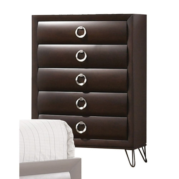 KD Leg, 5 Drw Drawer: Curved Fronts, GLIDE Center Metal (Kenlin), DOVETAIL English Front & Back, FELT-LINED Top Drawer ONLY, Safety Stop Included, Manual/Self-Close, Hardware: Single Pull Ring, Stainless Steel CONSTRUCTION Wooden Case: Wood (Rbw), Wood Ve