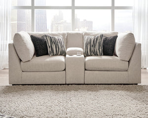 With its casual-contemporary aesthetic and modular design that simply makes sense, this sectional makes way for high style and indulgent comfort. Rest assured, the thickly cushioned storage console includes not only a pair of cup holders, but also a USB p