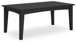 Drift into outdoor entertainment bliss with this coffee table. Dressed in a smart black for a sophisticated feel, it weathers sunny summer days and cozy winter nights with durable MEGA-TUFFÂ® HDPE material. When it comes to form and function, the table-'s