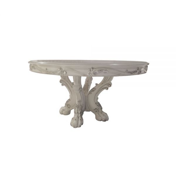 Dresden - Dining Table 60-"L - Bone White Finish