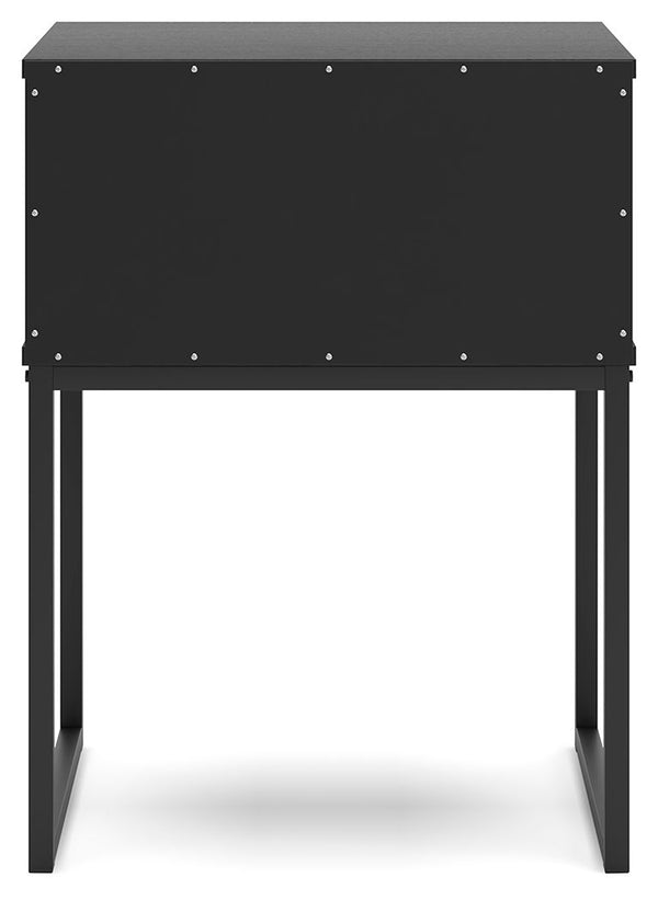 Socalle - Black - One Drawer Night Stand