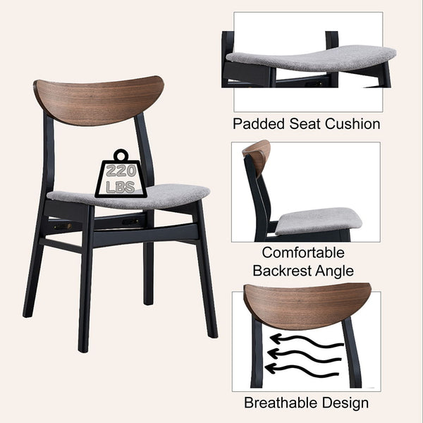  Walnut & Black Finish