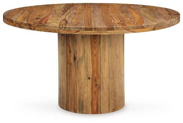 Dressonni - Brown - 6 Pc. - Round Dining Table