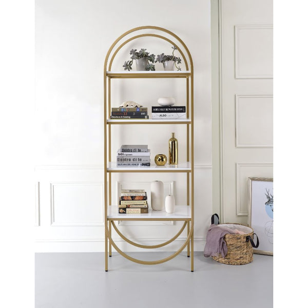  Rectangular Bookshelf (Etagere Style) Storage: 4 Open Compartment (5 Wooden Shelves