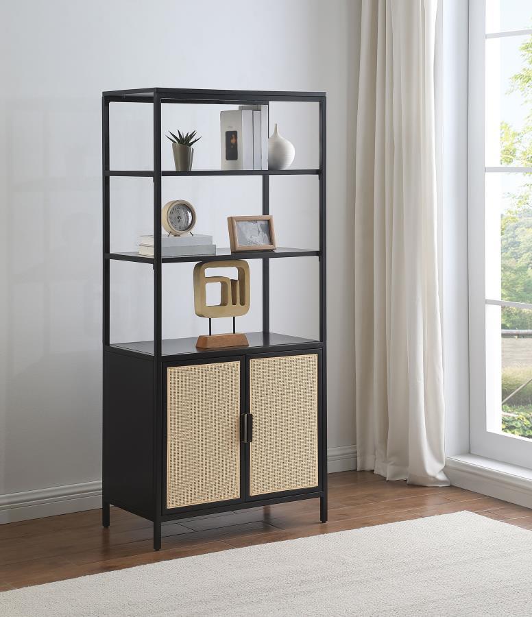 Elevate your storage solutions with this stylish two-door tall accent cabinet, expertly crafted from durable metal for long-lasting support. The sleek powder-coated finish adds a modern touch while providing excellent resistance to scratches and wear. The