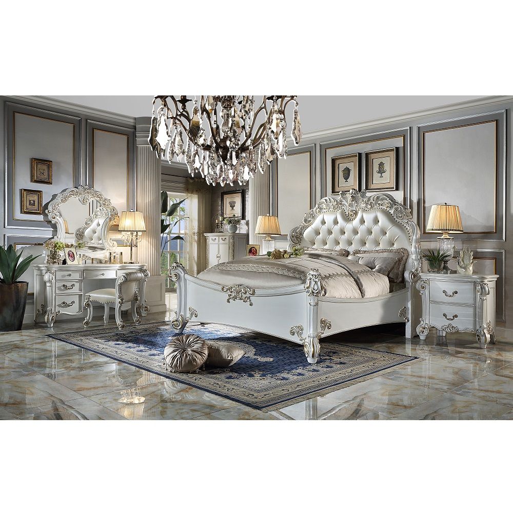 Vendome - Vanity Stool - Silver