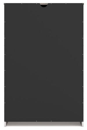 Shawburn - White / Black / Gray - Five Drawer Chest - Vinyl-Wrapped