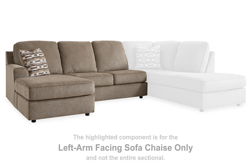 This left-arm facing sofa chaise is made with polyester upholstery. Pairs with other items in the series to make a sectional.<br><br><b>Additional Dimensions</b><br><ul><li>Arm height: 24-"</li><li>Seat depth: 21-"</li><li>Seat height: 20-"</li><li>Top of