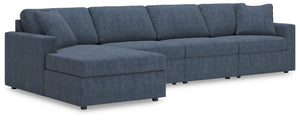 Looking cool and contemporary is great. But when it comes down to it, youâ€™re all about low-maintenance lounging. With the performance fabric on this sectional with chaise, cleaning spills is a breeze. And its customizable modular design caters to your e