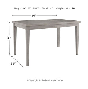 Parellen - Gray - 5 Pc. - Dining Room Table