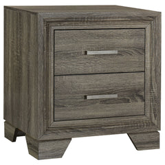 Augment your styling and approachable bedside with a transitional two-drawer nightstand. Delivering a touch of farmhouse charm and casual ambiance, it provides plenty of storage at your bedside. Its wide top is ideal for a reading light or a vase, offerin