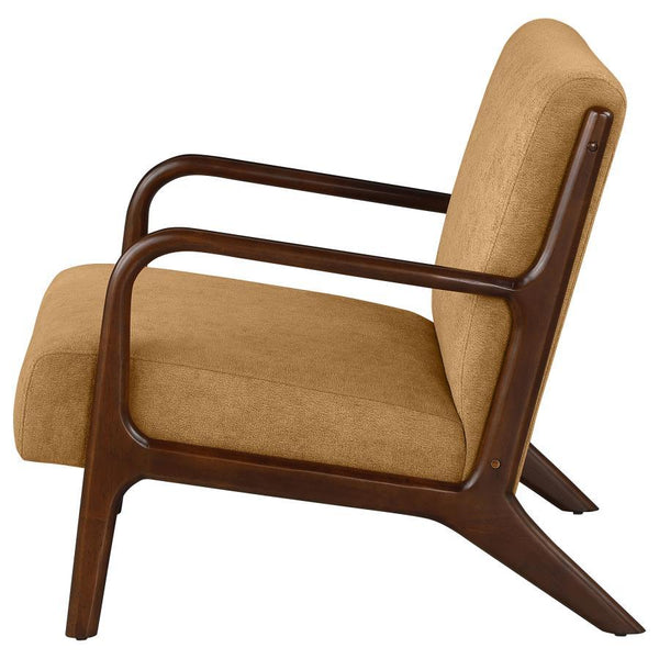 Foster - Upholstered Wood Frame Accent Chair - Honey