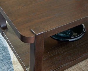 Breckington - Dark Brown - Rectangle Cocktail Table
