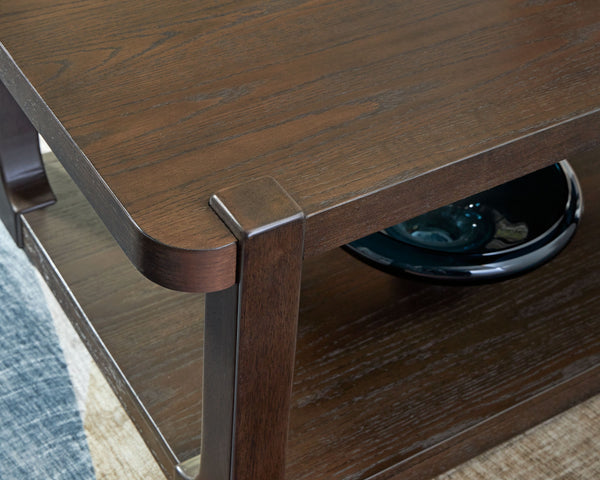 Breckington - Dark Brown - Rectangle Cocktail Table