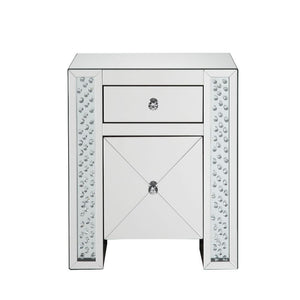  1 Door - NO Shelf Inside (Open Base) CONSTRUCTION Mirrored Case-Frame & Drw: Mirror
