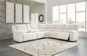 Keensburg - Linen - 3-Piece Power Reclining Sectional With Laf Power Reclining Loveseat With Console