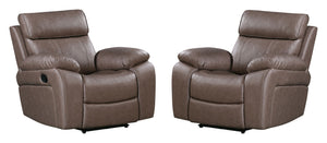Theon - Glider Recliner (Set of 2) - Stokes Toffee