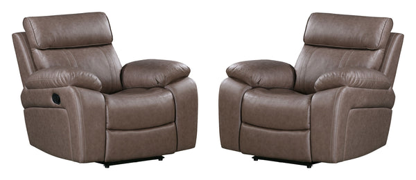 Theon - Glider Recliner (Set of 2) - Stokes Toffee