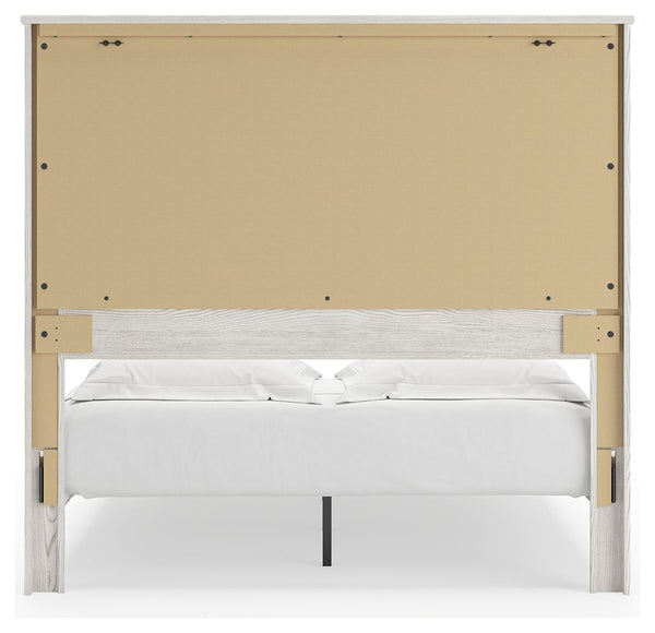 Gerridan - White - Queen Panel Bed with Sconces