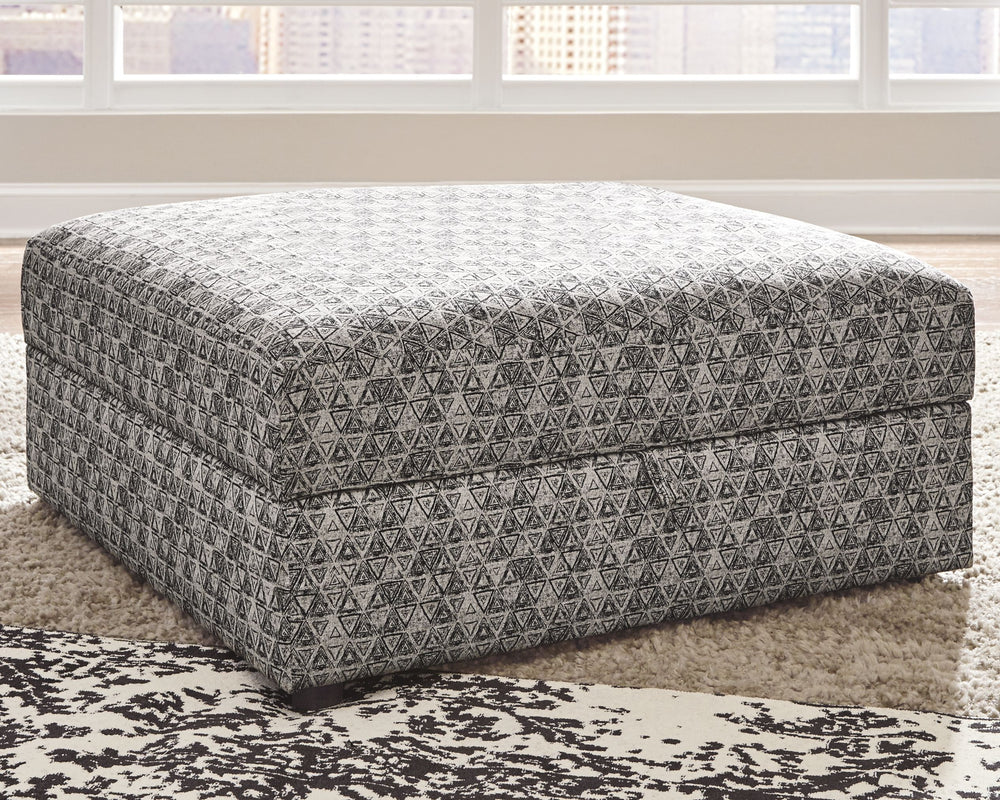 Make way for high style and indulgent comfort with this ottoman with storage. The plushly cushioned, removable top reveals loads of hideaway space for seasonal storage or last-minute cleanups. The ottomanâ€™s generous scale makes it ideal as a relaxed â€œ