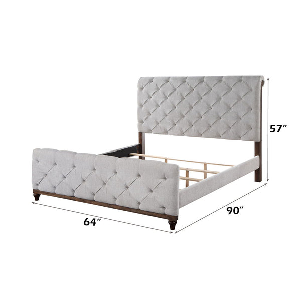 Andria - Queen Bed - Reclaimed Oak Finish