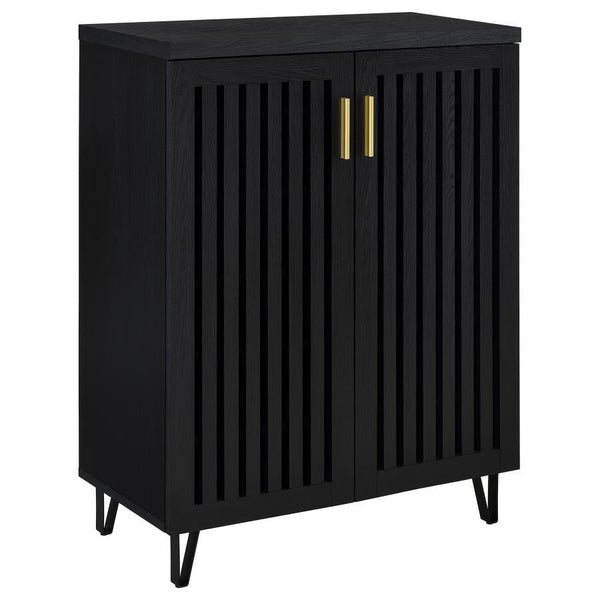 Transform your foyer or hallway with this versatile shoe cabinet, designed to keep your footwear organized and out of sight while complementing a variety of interior styles. Behind its distinctive vertical-slatted doors, multiple adjustable shelves provid