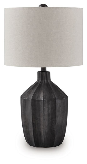Looking for a unique take on casual style? Youâ€™re gonna love this table lamp. Its vertical line-patterned base, finished in chic black, is sculptural and spectacular without being fussy. Just brilliant.<br><br><b>Additional Dimensions</b><br><ul><li>Sha