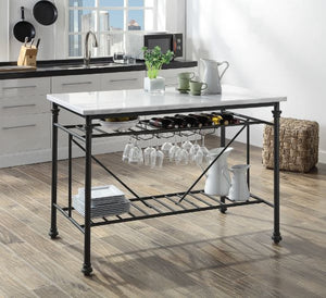  timeless silhouette that bring your kitchen an open feel. Bottle rack and wine glass 
