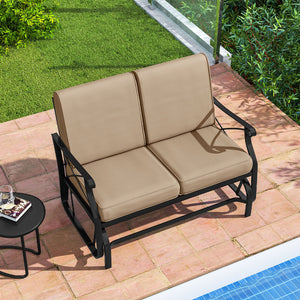 Offer a reliable and secure seating experience with robust metal construction<br>Reinforced crossbars for additional stability<br>A 2-person seating space can hold up to 660 lbs for reliable support<br>Comfort is achieved with 5.5" thick seat cushions<br>