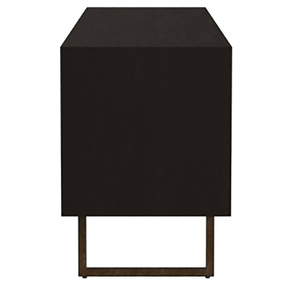 Marsden - 2 Door Mango Wood TV Stand - Charcoal Black