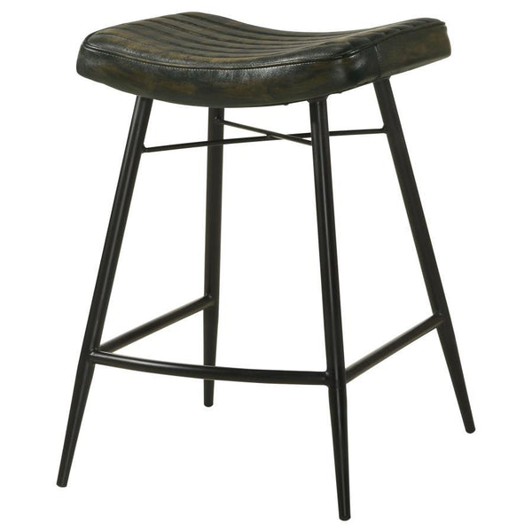 Bayu - Leather Upholstered Counter Stool (Set of 2) - Espresso