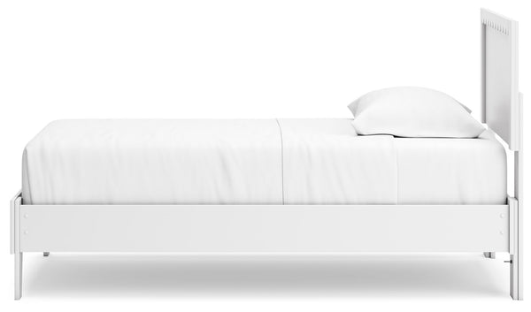 Hallityn - White - Twin Panel Platform Bed