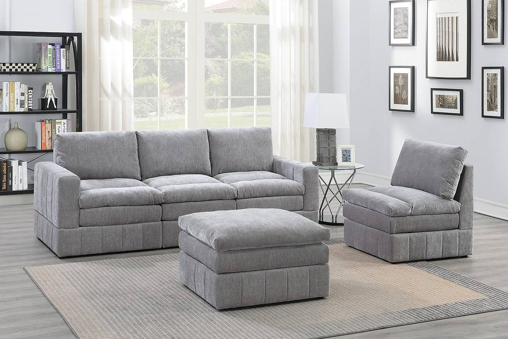 This soft, low-slung arrangement encourages complete relaxation with its plush, sinkable design. The extra low vertical support and deep surfaces provide maximum comfort. It adds an air of effortless cool and high-end casual value, making it a proud showc