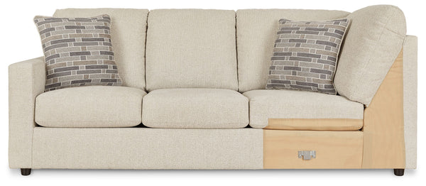 Edenfield - Linen - LAF Sofa w/Corner Wedge